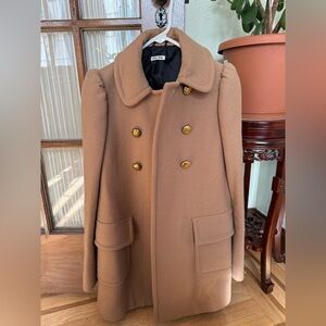 UNWORN Miu Miu Tan Coat - IT40 Small